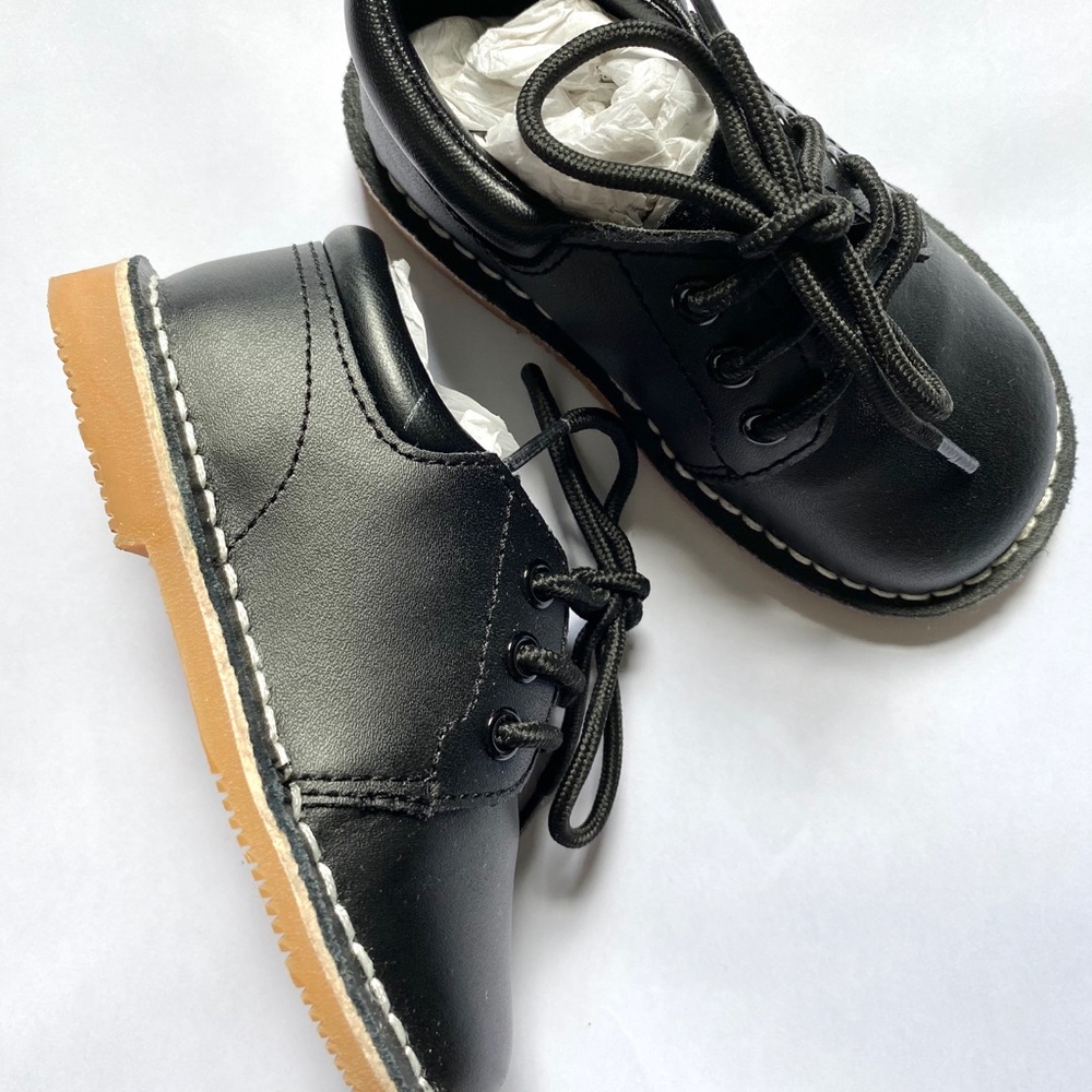 L’amour boys black dress shoe